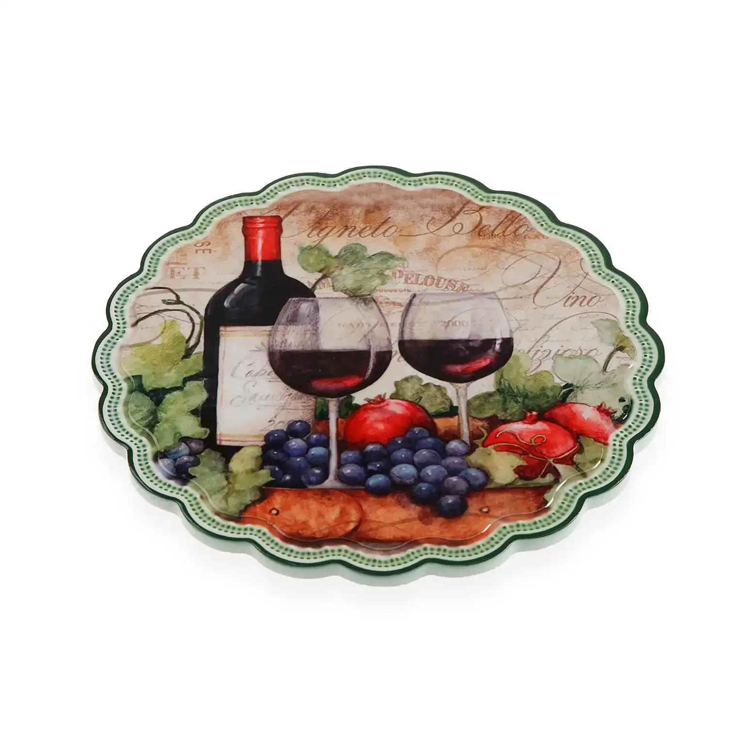 Dessous de plat versa vin ceramique 20 x 20 cm_5195. Bienvenue sur DIAYTAR COTE D'IVOIRE - Où le Shopping est une Affaire Personnelle. Découvrez notre sélection et choisissez des produits qui reflètent votre unicité et votre individualité.