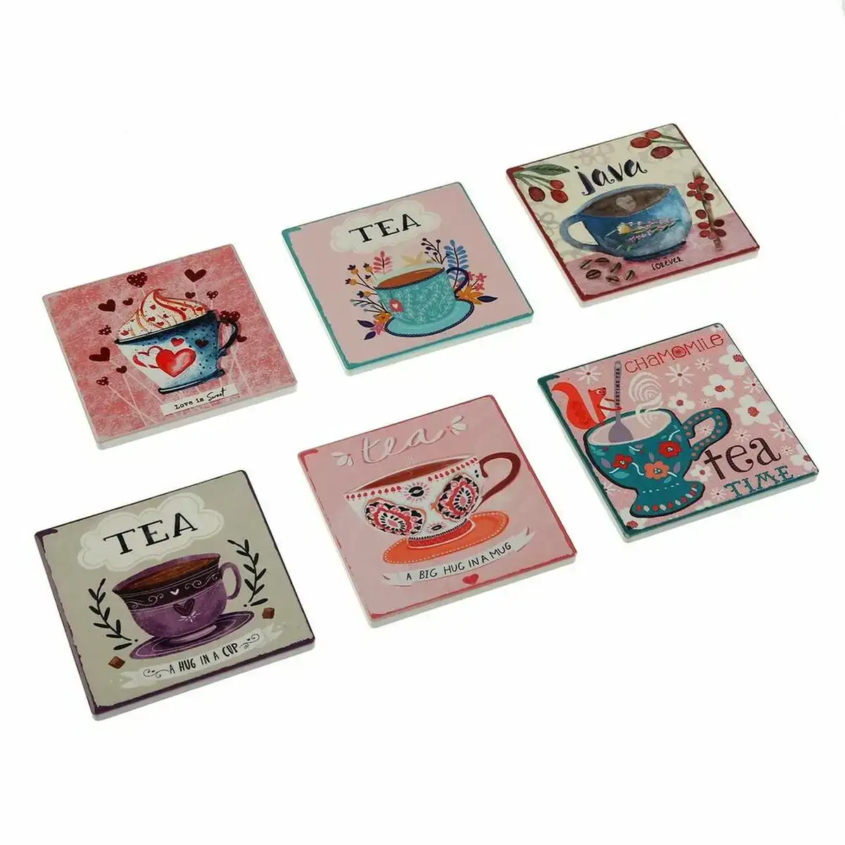 Dessous de verres versa tea 10 x 10 cm 6 pieces _7824. Bienvenue sur DIAYTAR COTE D'IVOIRE - Où l'Élégance Rencontrer la Tradition. Explorez notre gamme variée et trouvez des articles qui marient le chic moderne au charme ancestral.