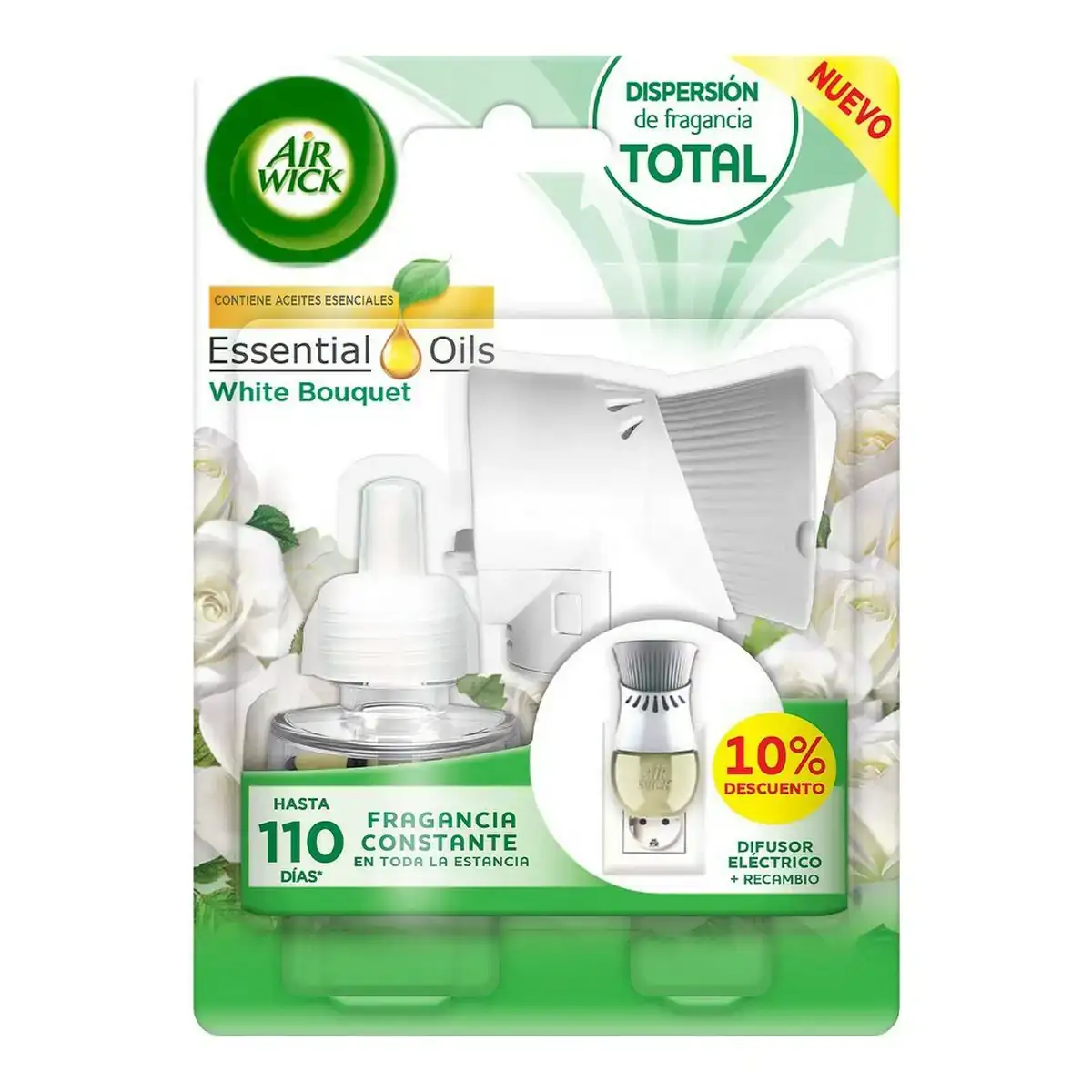 Diffuseur electrique et recharge essential oils air wick white bouquet 19 ml _4382. DIAYTAR COTE D'IVOIRE - Votre Plateforme Shopping Engagée. Explorez notre catalogue et choisissez des produits qui reflètent notre dévouement envers la qualité et la satisfaction du client.