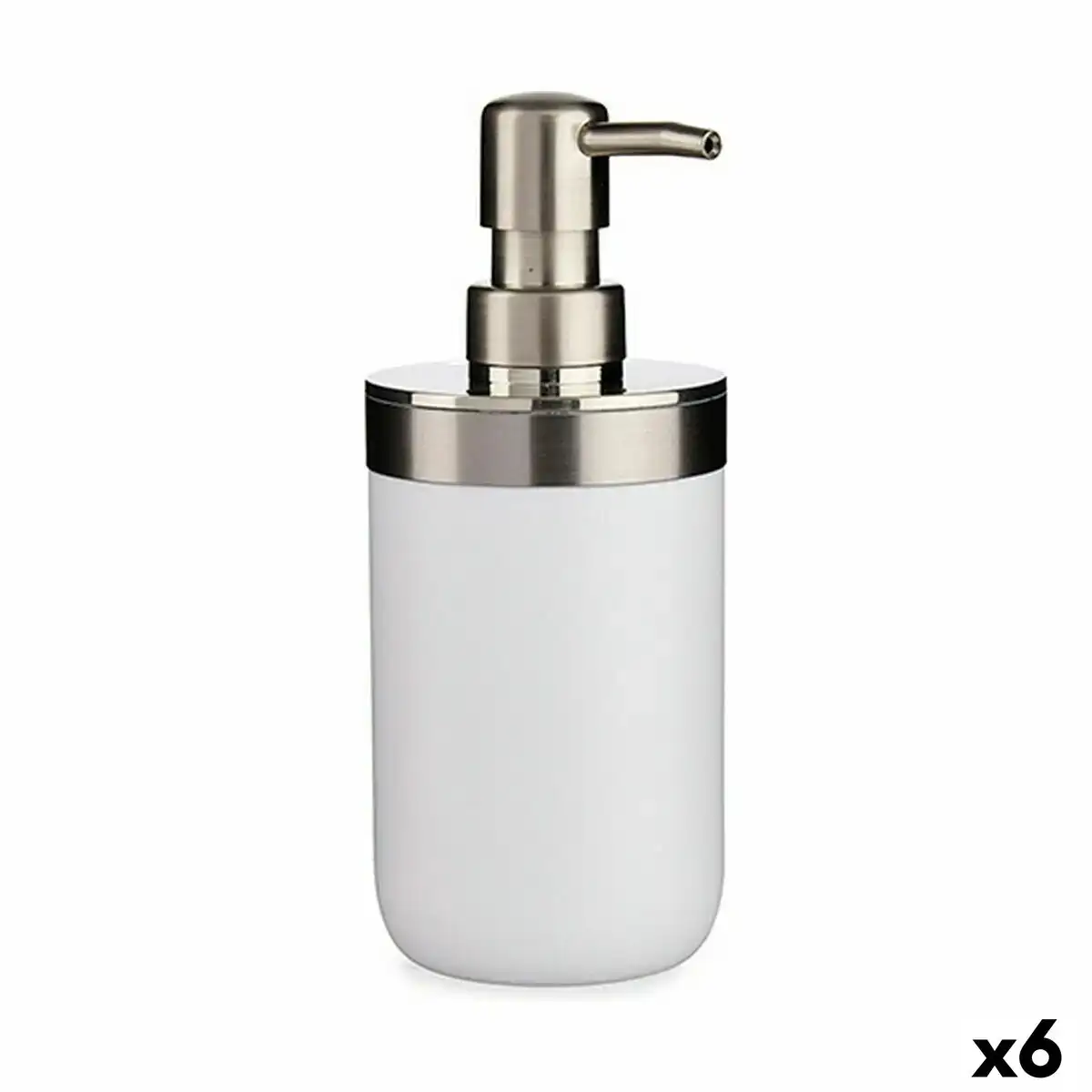 Distributeur de savon argente blanc plastique 350 ml 6 unites _8501. DIAYTAR COTE D'IVOIRE - Là où les Possibilités sont Infinies. Parcourez nos catégories et laissez-vous séduire par des produits qui enrichiront votre quotidien, du pratique à l'esthétique.