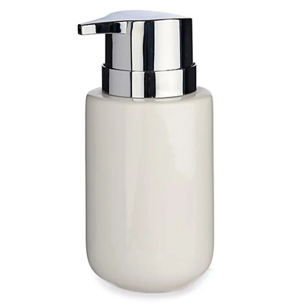 Distributeur de savon blanc argente metal ceramique 300 ml 6 unites _7861. DIAYTAR COTE D'IVOIRE - Là où Chaque Produit a son Histoire. Découvrez notre gamme de produits, chacun portant en lui le récit de l'artisanat et de la passion, pour vous offrir une expérience de shopping authentique.