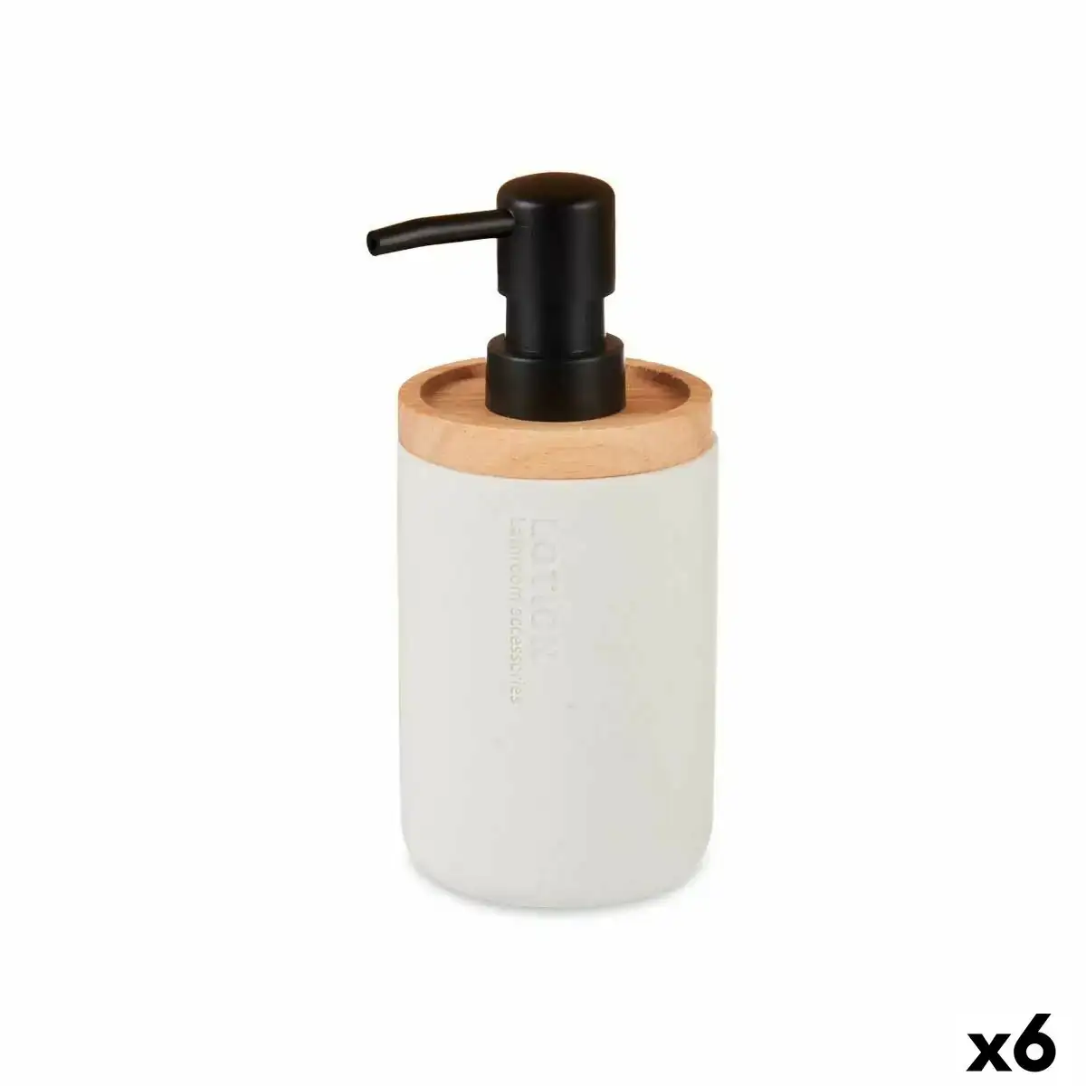 Distributeur de savon blanc bois resine plastique 6 unites _5117. DIAYTAR COTE D'IVOIRE - Où la Qualité et la Diversité Fusionnent. Explorez notre boutique en ligne pour découvrir une gamme variée de produits qui incarnent l'excellence et l'authenticité.