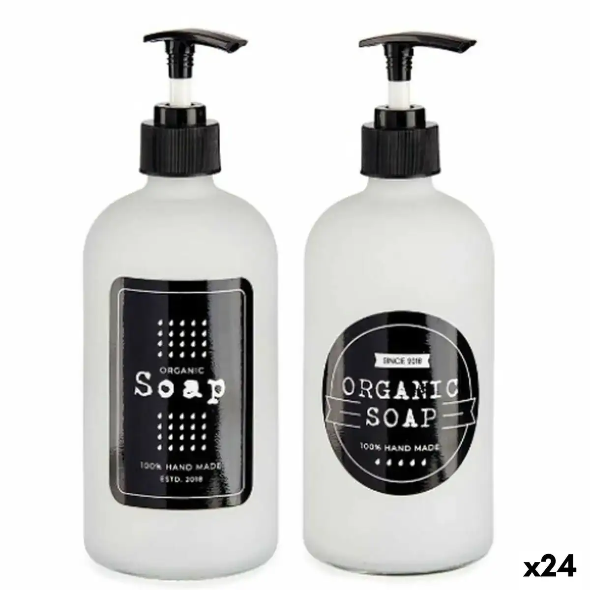 Distributeur de savon blanc verre polypropylene 480 ml 24 unites _9433. DIAYTAR COTE D'IVOIRE - Votre Passage vers le Chic et l'Élégance. Naviguez à travers notre boutique en ligne pour trouver des produits qui ajoutent une touche sophistiquée à votre style.