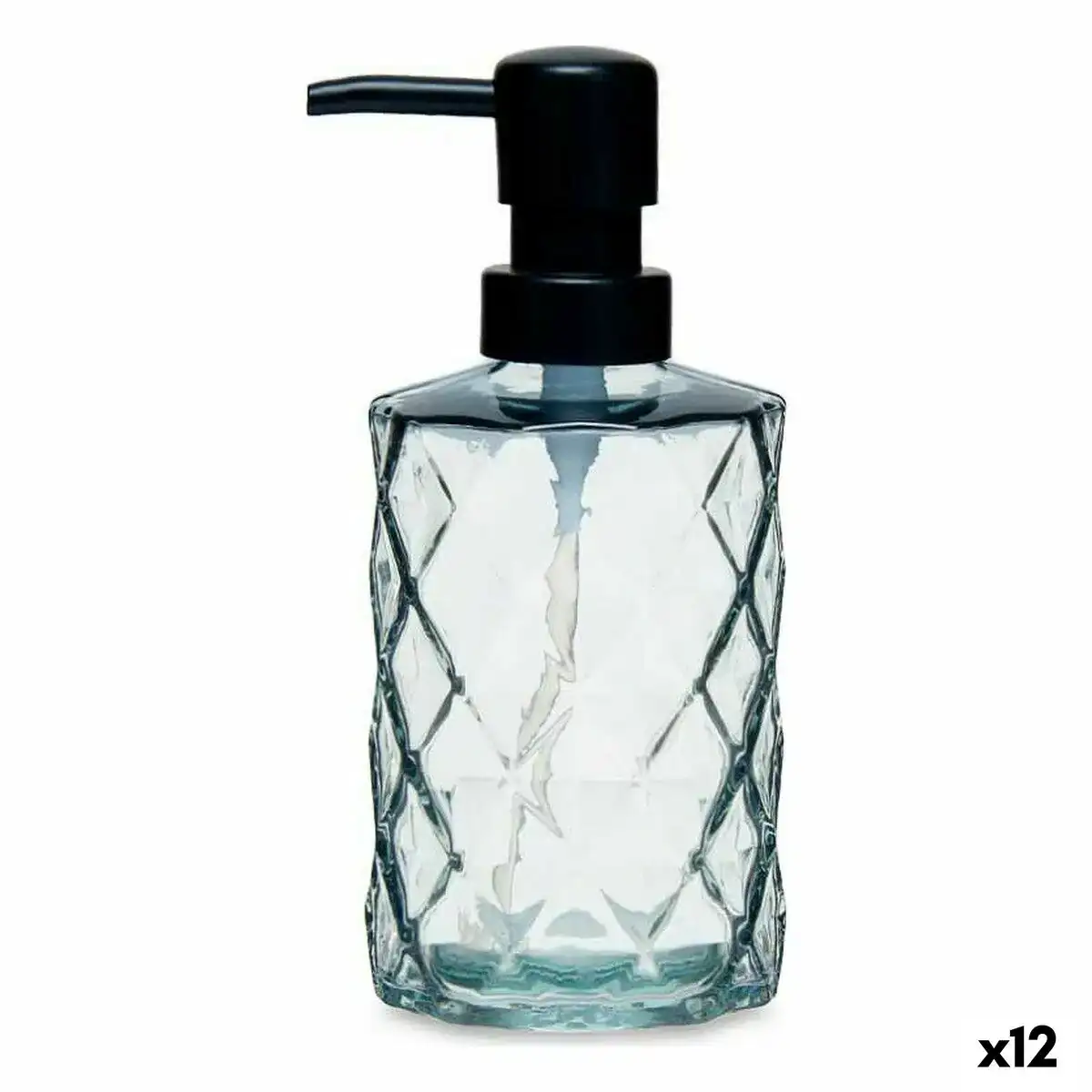Distributeur de savon diamant verre noir plastique 410 ml 12 unites _5252. DIAYTAR COTE D'IVOIRE - Votre Destination Shopping de Choix. Explorez notre boutique en ligne et découvrez des trésors qui reflètent votre style et votre passion pour l'authenticité.