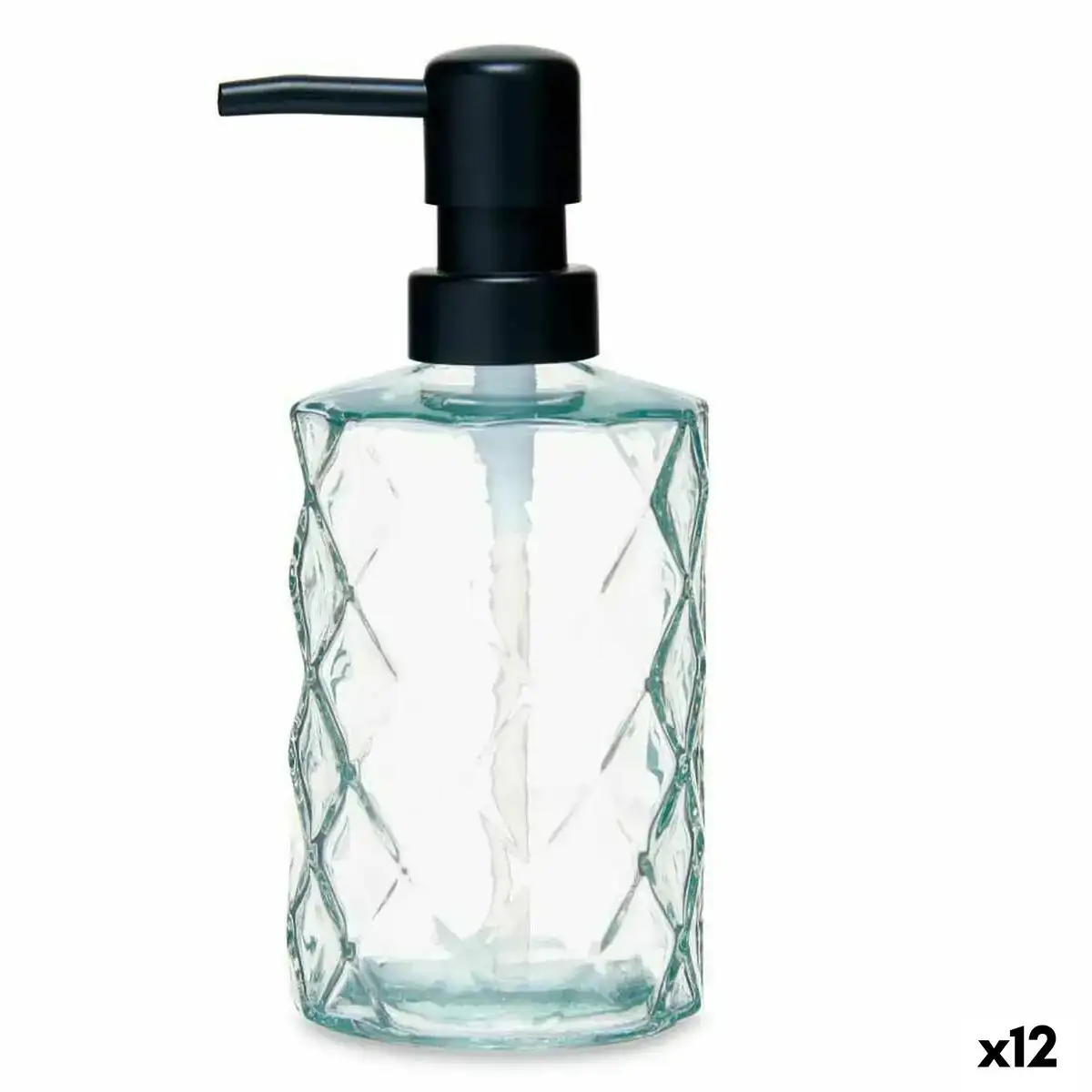 Distributeur de savon diamant verre transparent plastique 410 ml 12 unites _2298. DIAYTAR COTE D'IVOIRE - Votre Destination pour un Shopping Éclairé. Parcourez notre boutique en ligne pour découvrir des produits de qualité qui embelliront votre quotidien.