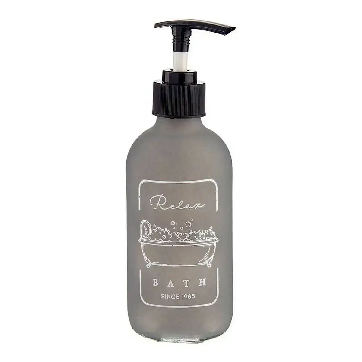 Distributeur de savon noir gris 250 ml verre polypropylene_9362. DIAYTAR COTE D'IVOIRE - Là où la Tradition Devient Tendance. Naviguez à travers notre boutique en ligne et choisissez des produits qui allient l'authenticité au contemporain.