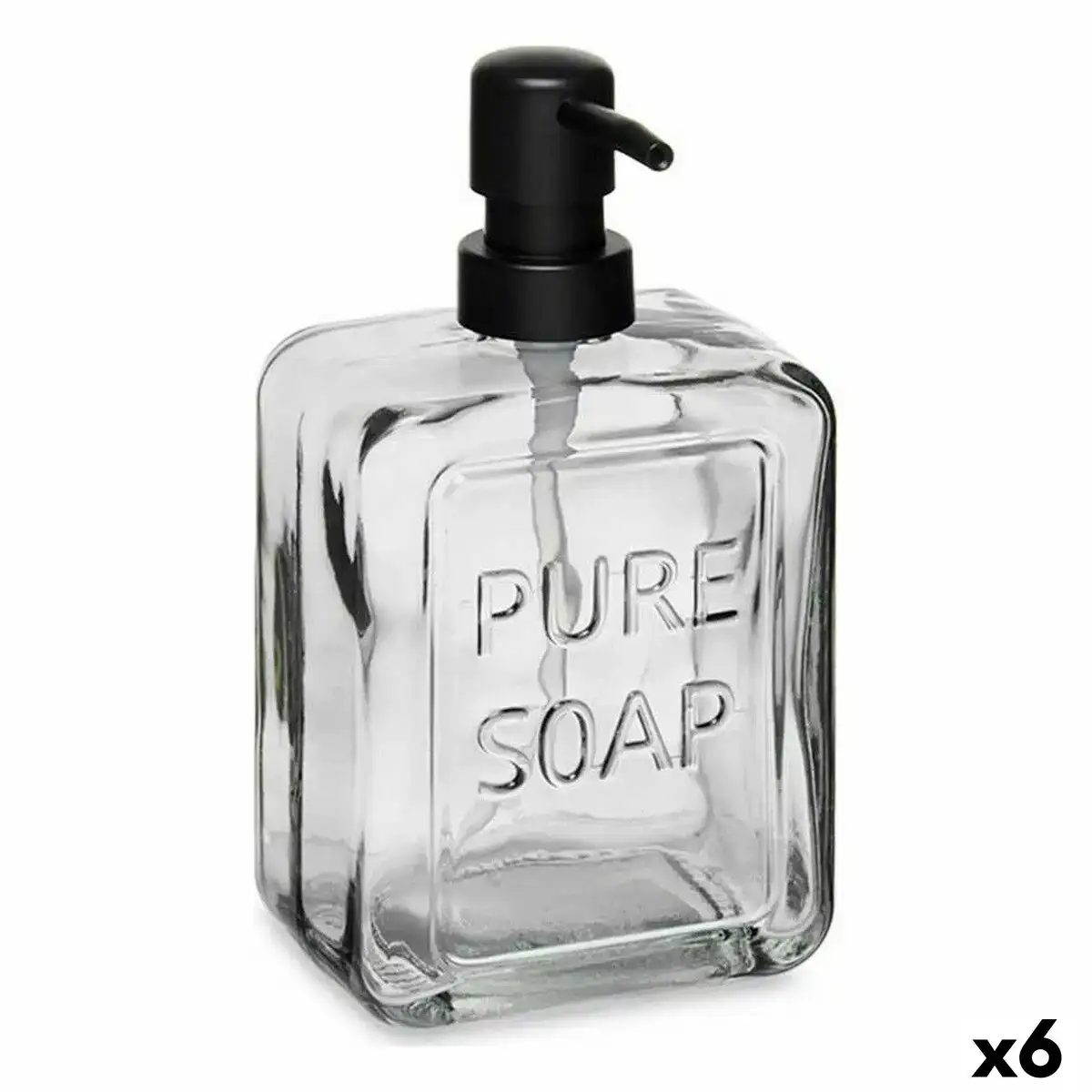 Distributeur de savon pure soap verre noir plastique 570 ml 6 unites _6785. DIAYTAR COTE D'IVOIRE - Où Choisir Devient une Découverte. Explorez notre boutique en ligne et trouvez des articles qui vous surprennent et vous ravissent à chaque clic.