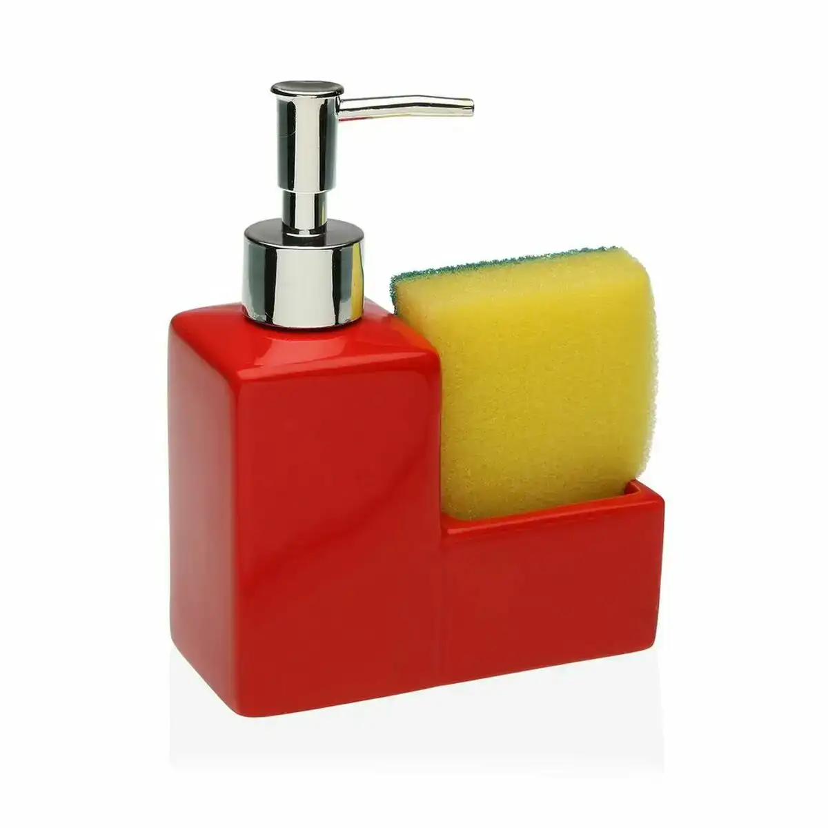 Distributeur de savon versa rouge tampon a recurer ceramique 6 x 16 5 x 13 cm _9463. DIAYTAR COTE D'IVOIRE - Là où Chaque Produit a son Histoire. Découvrez notre gamme de produits, chacun portant en lui le récit de l'artisanat et de la passion, pour vous offrir une expérience de shopping authentique.
