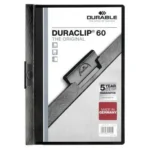 Dossier de portefeuilles durable duraclip 60 noir transparent a4 25 unites _3231. DIAYTAR COTE D'IVOIRE - Votre Destination Shopping Éthique. Parcourez notre gamme et choisissez des articles qui respectent l'environnement et les communautés locales.
