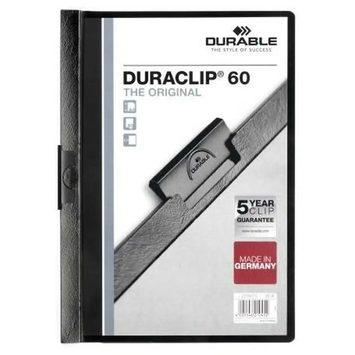Dossier de portefeuilles durable duraclip 60 noir transparent a4 25 unites _3231. DIAYTAR COTE D'IVOIRE - Votre Destination Shopping Éthique. Parcourez notre gamme et choisissez des articles qui respectent l'environnement et les communautés locales.
