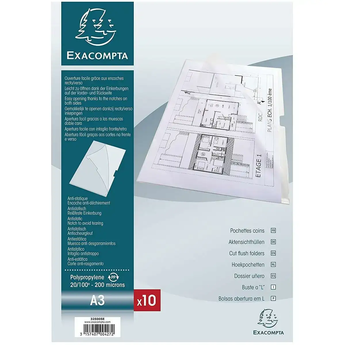 Dossier exacompta porte documents 10 unites transparent a3_7069. Bienvenue chez DIAYTAR COTE D'IVOIRE - Où Chaque Objet a sa Propre Histoire. Découvrez notre sélection soigneusement choisie et choisissez des produits qui racontent le patrimoine sénégalais.