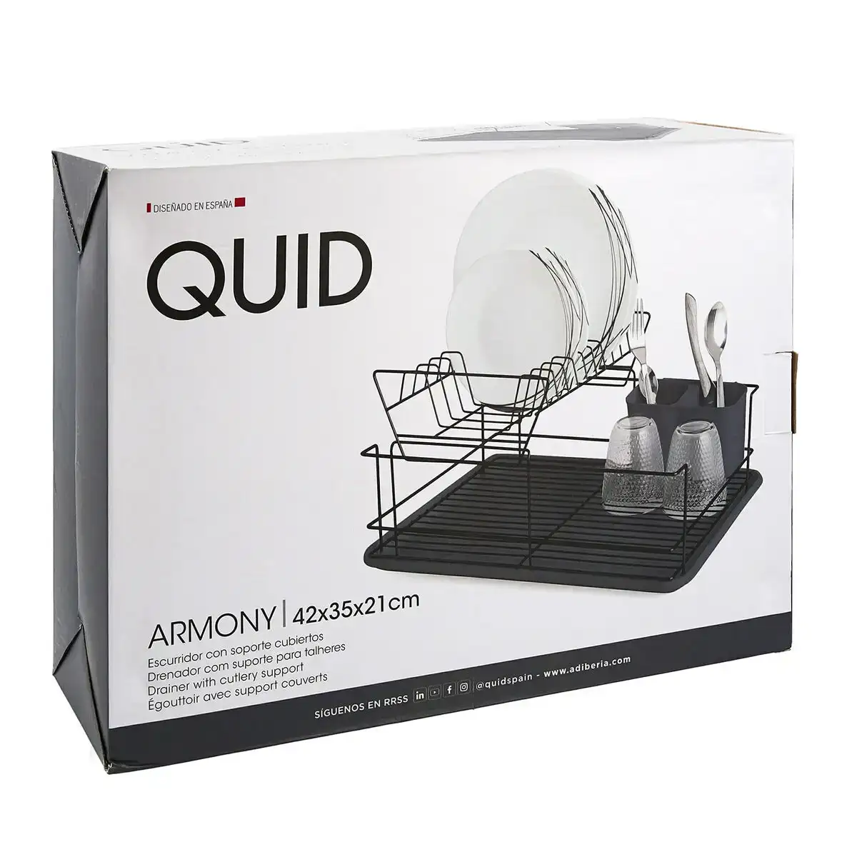 Draineur quid armony gris metal 42 x 35 x 21 cm _3852. Bienvenue chez DIAYTAR COTE D'IVOIRE - Où Chaque Objet a son Histoire. Découvrez notre sélection méticuleuse et choisissez des articles qui racontent l'âme du Côte d'Ivoire.