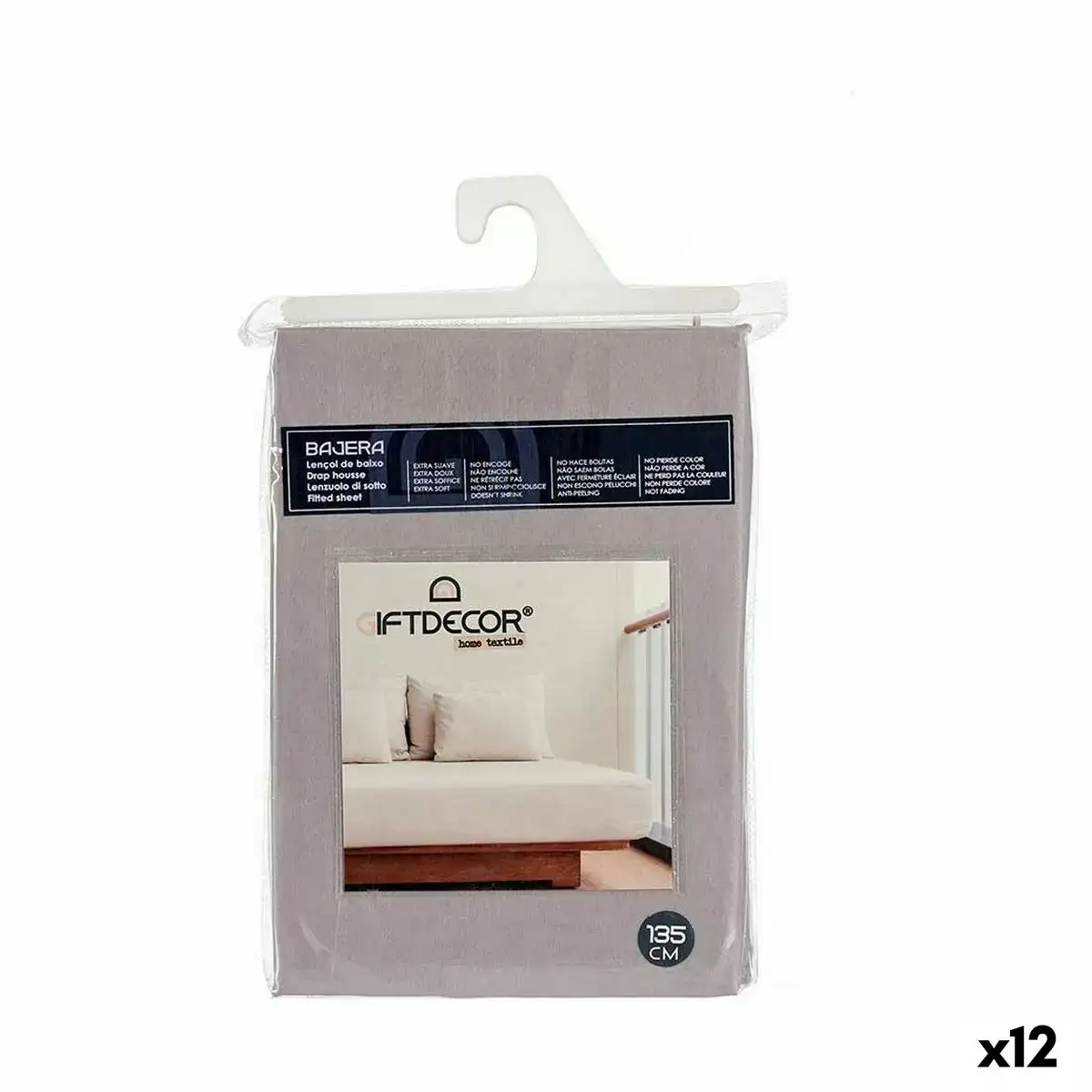 Drap housse 135 cm anthracite 12 unites _4428. DIAYTAR COTE D'IVOIRE - Là où Chaque Produit est une Trouvaille Unique. Découvrez notre boutique en ligne et trouvez des articles qui vous distinguent par leur originalité.
