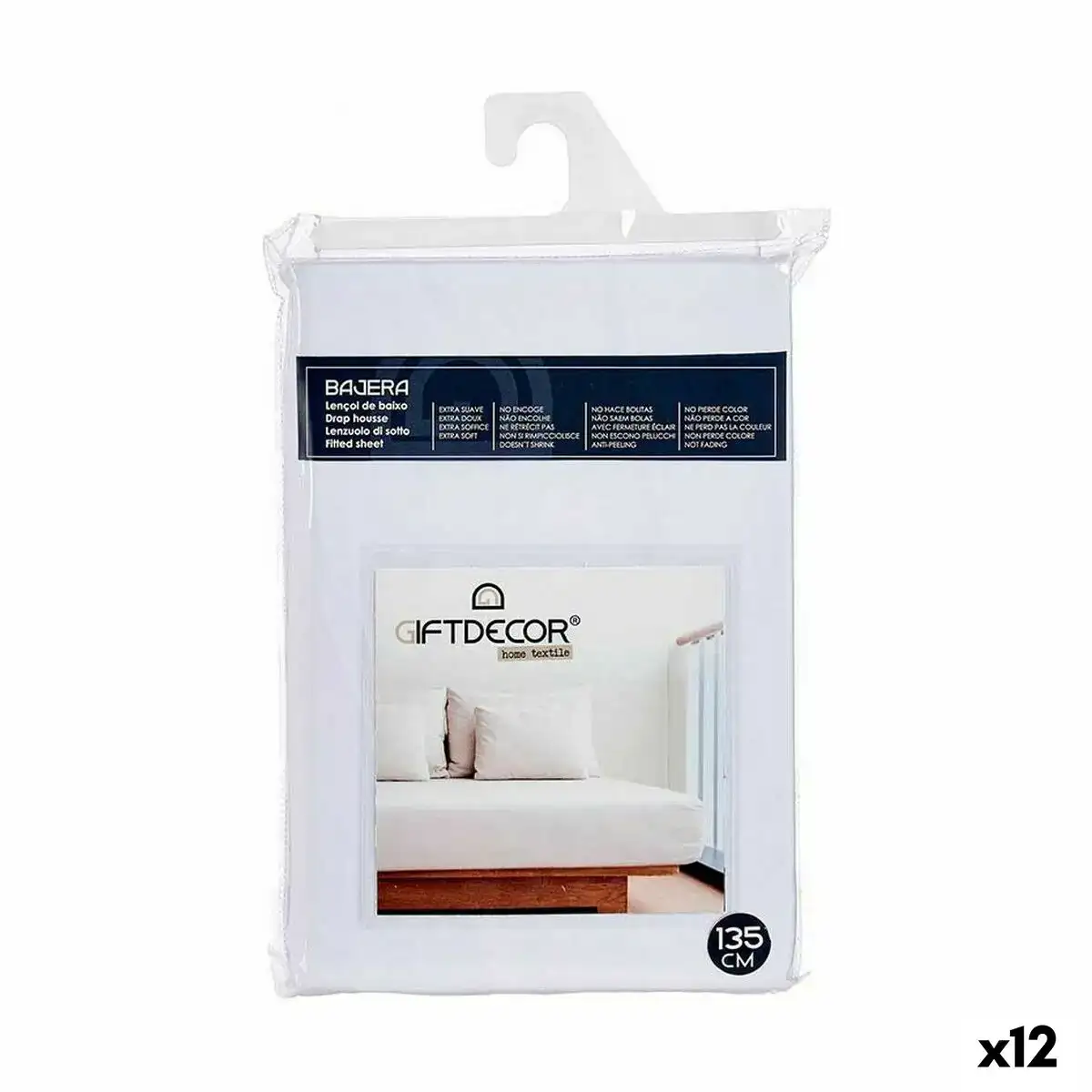 Drap housse 135 cm blanc 12 unites _3311. DIAYTAR COTE D'IVOIRE - Où Choisir Devient une Découverte. Explorez notre boutique en ligne et trouvez des articles qui vous surprennent et vous ravissent à chaque clic.