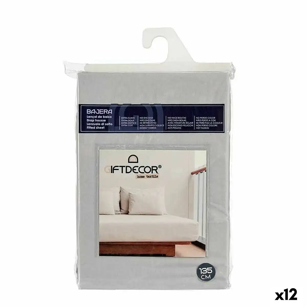Drap housse 135 cm gris 12 unites _6949. DIAYTAR COTE D'IVOIRE - L'Art du Shopping Sublime. Naviguez à travers notre catalogue et choisissez parmi des produits qui ajoutent une touche raffinée à votre vie quotidienne.