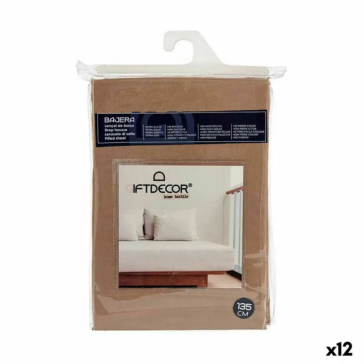 Drap housse 135 cm marron 12 unites _5338. DIAYTAR COTE D'IVOIRE - L'Art de Choisir, l'Art de S'émerveiller. Explorez notre gamme de produits et laissez-vous émerveiller par des créations authentiques et des designs modernes.