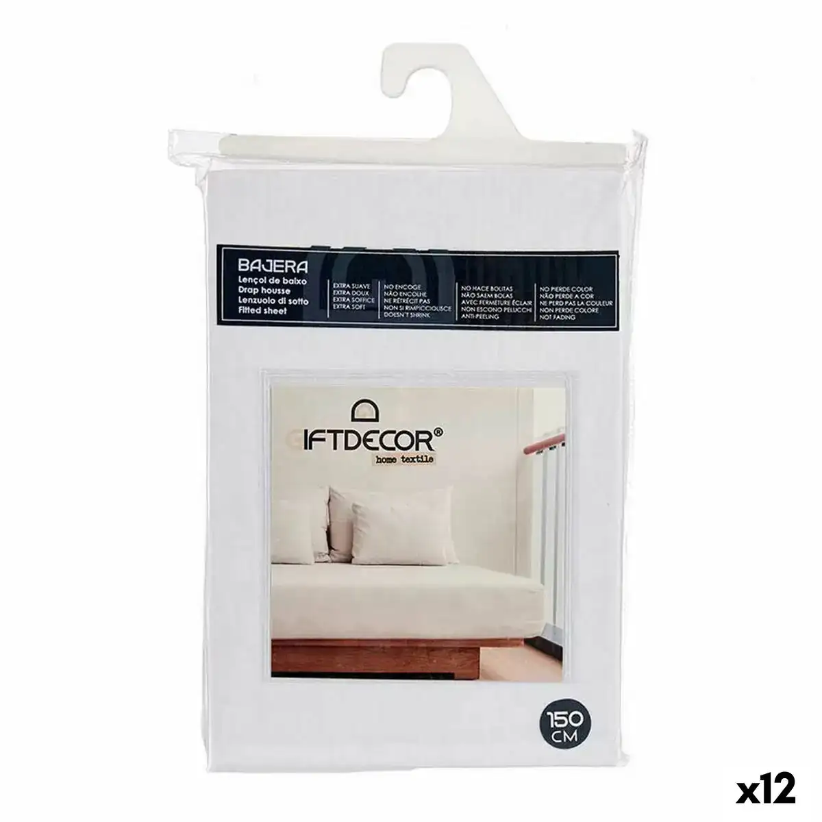Drap housse 150 cm blanc 12 unites _5762. Bienvenue sur DIAYTAR COTE D'IVOIRE - Où Chaque Détail compte. Plongez dans notre univers et choisissez des produits qui ajoutent de l'éclat et de la joie à votre quotidien.