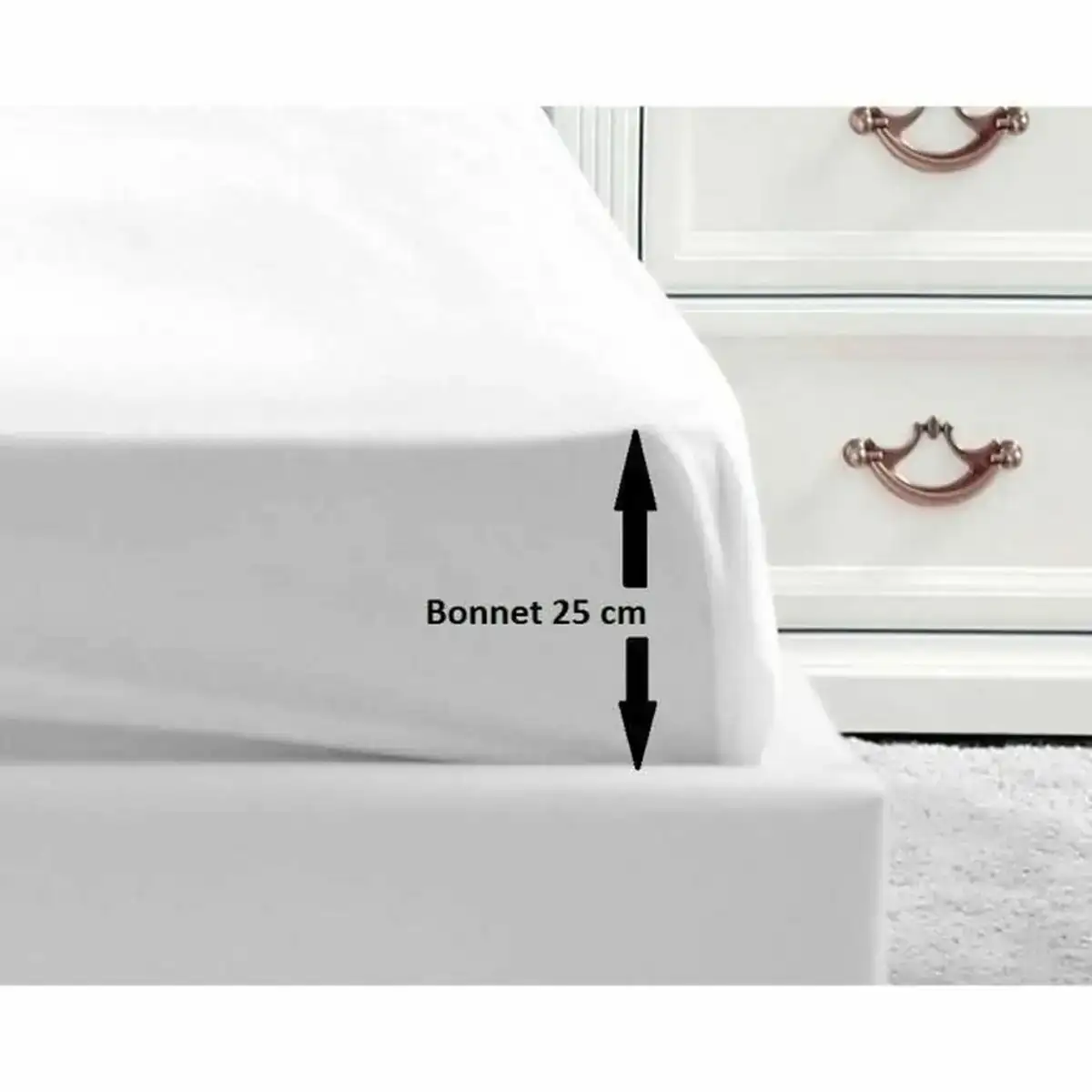 Drap housse lovely home blanc 140 x 190 cm _2713. DIAYTAR COTE D'IVOIRE - Où Choisir est un Plaisir Responsable. Explorez notre boutique en ligne et adoptez des produits qui reflètent notre engagement envers la durabilité.