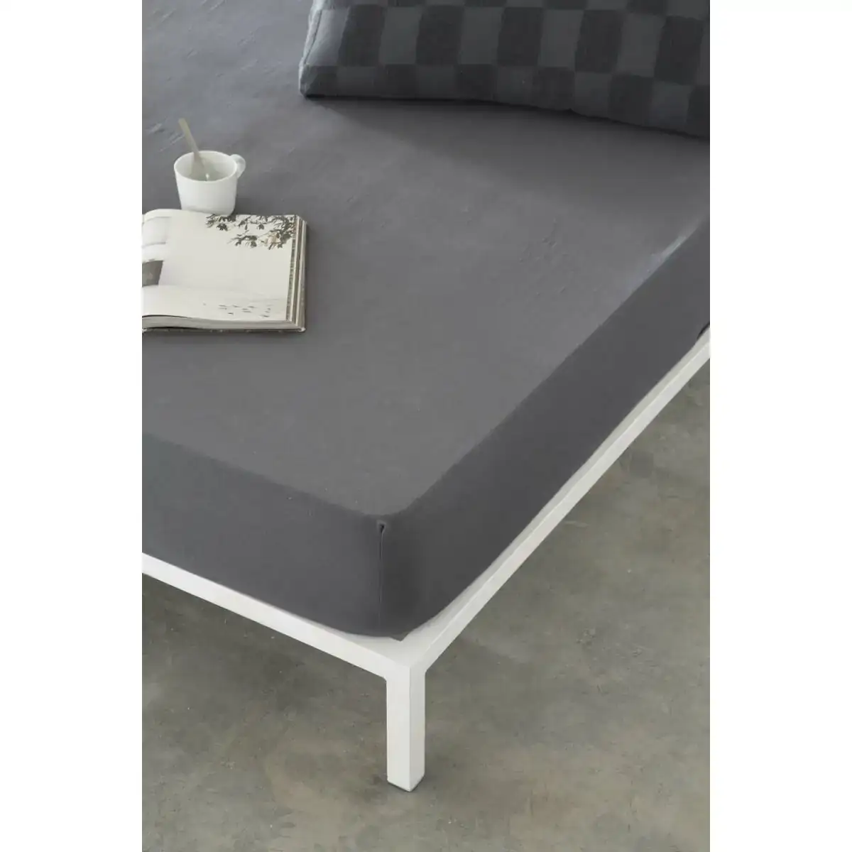 Drap housse naturals elba gris fonce 180 x 200 cm lit king size _2681. DIAYTAR COTE D'IVOIRE - Où Chaque Détail Fait la Différence. Parcourez notre sélection soignée et choisissez des articles qui rehaussent votre quotidien, du fonctionnel à l'esthétique.
