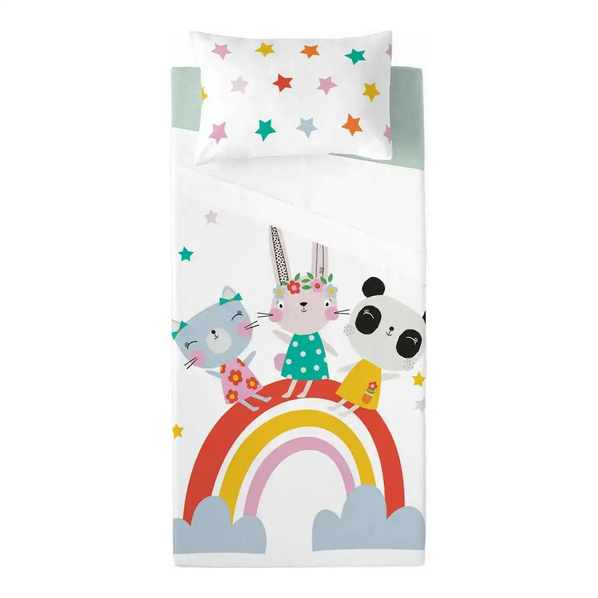 Drap lemon ribbon rainbow 180 x 270 cm_5010. DIAYTAR COTE D'IVOIRE - Là où Chaque Produit a son Propre Éclat. Explorez notre boutique en ligne et trouvez des articles qui ajoutent de la brillance à votre quotidien.