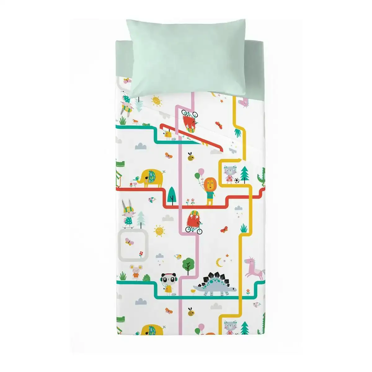 Drap lemon ribbon traffic 180 x 270 cm_3447. Plongez dans le Monde de DIAYTAR COTE D'IVOIRE - Où Chaque Article Raconte une Histoire. Explorez notre vaste assortiment et choisissez des produits qui vous parlent et reflètent votre style unique.