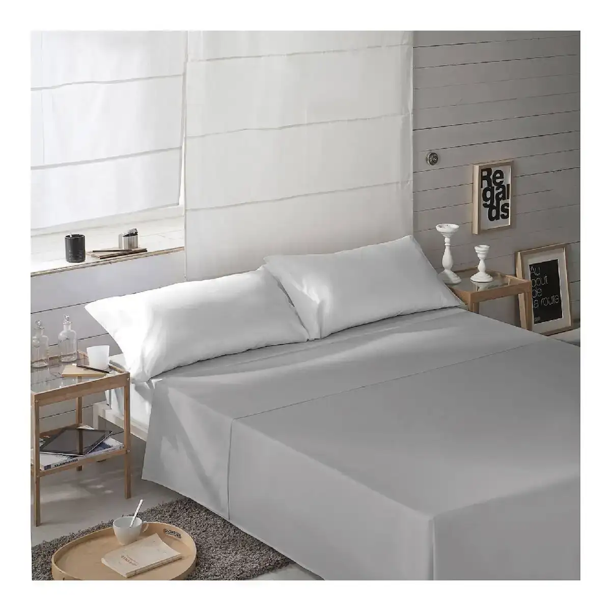 Drap naturals gris 210 x 270 cm lit 2 persones _3327. Bienvenue sur DIAYTAR COTE D'IVOIRE - Où le Shopping est une Affaire Personnelle. Découvrez notre sélection et choisissez des produits qui reflètent votre unicité et votre individualité.