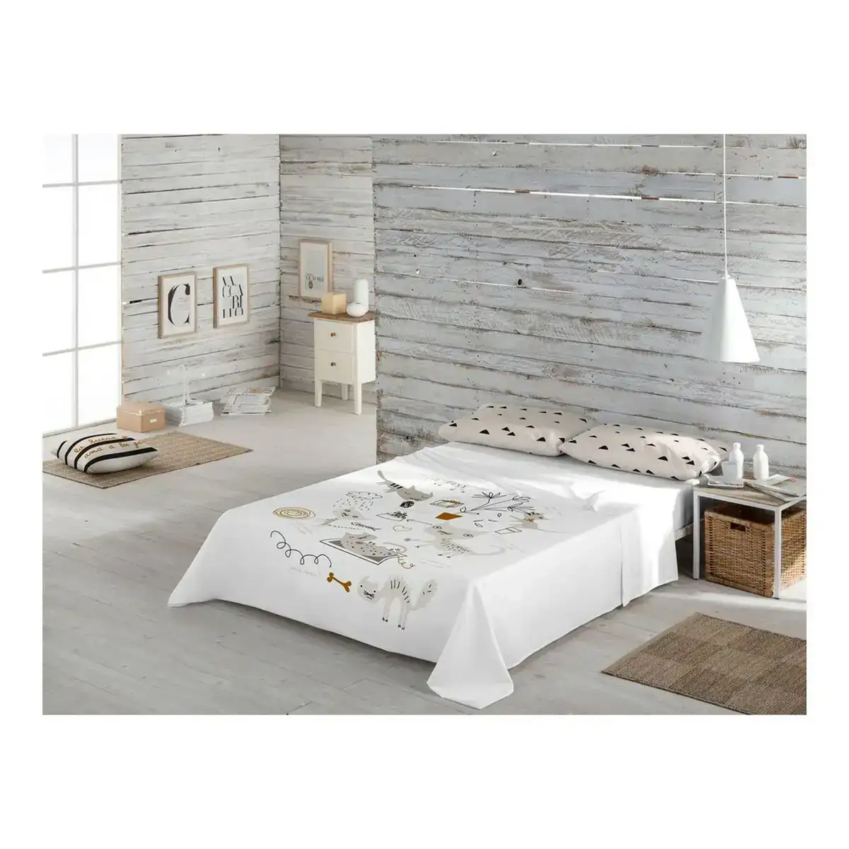 Drap panzup cats 1 230 x 270 cm_6949. DIAYTAR COTE D'IVOIRE - Où Chaque Produit a sa Place. Parcourez notre catalogue et choisissez des articles qui s'intègrent parfaitement à votre style et à votre espace.