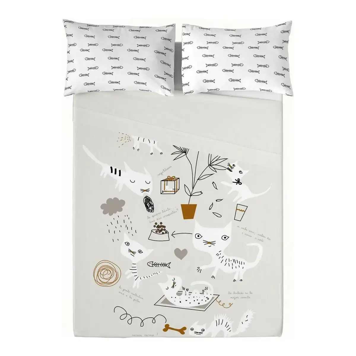 Drap panzup gatos 2 260 x 270 cm_7337. DIAYTAR COTE D'IVOIRE - L'Art de Vivre le Shopping Inspiré. Parcourez notre catalogue et choisissez des produits qui reflètent votre passion pour la beauté et l'authenticité.