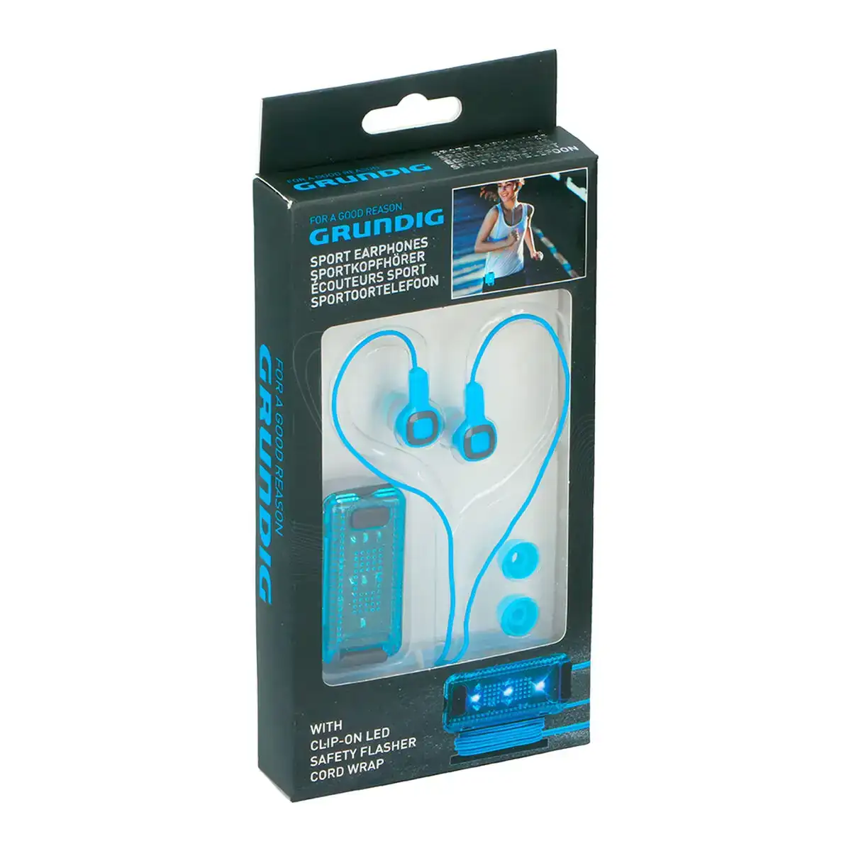 Ecouteurs sport grundig bleu_1270. DIAYTAR COTE D'IVOIRE - Où Choisir est un Voyage Cultuel. Explorez notre boutique en ligne et découvrez des produits qui célèbrent la richesse et la diversité culturelle du Côte d'Ivoire.