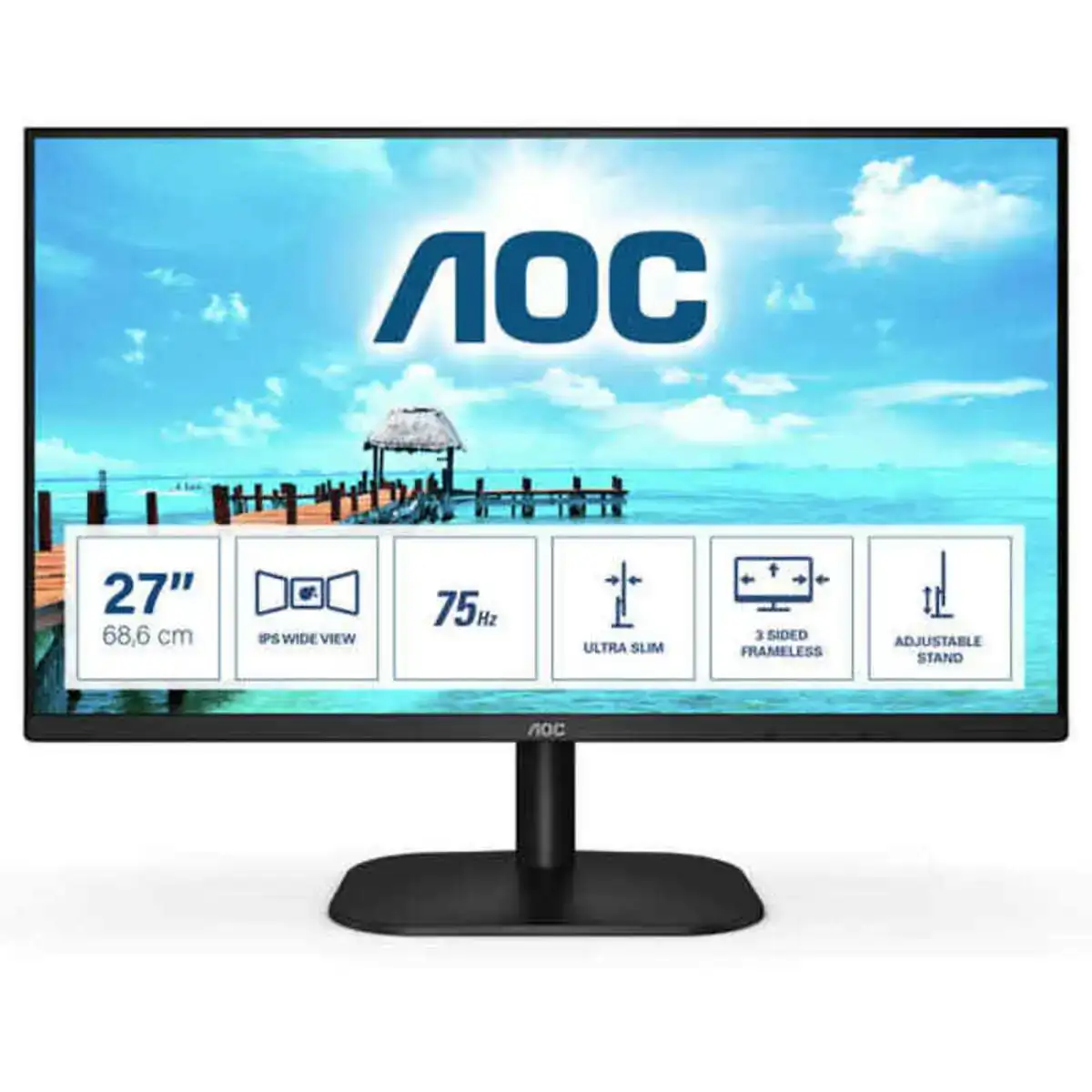 Ecran aoc 27b2h 27 fhd wled ips led ips flicker free 75 hz 50 60 hz 75 hz_7664. DIAYTAR COTE D'IVOIRE - L'Art de Vivre l'Élégance Accessible. Parcourez notre gamme variée et choisissez des produits qui ajoutent une touche de sophistication à votre style.