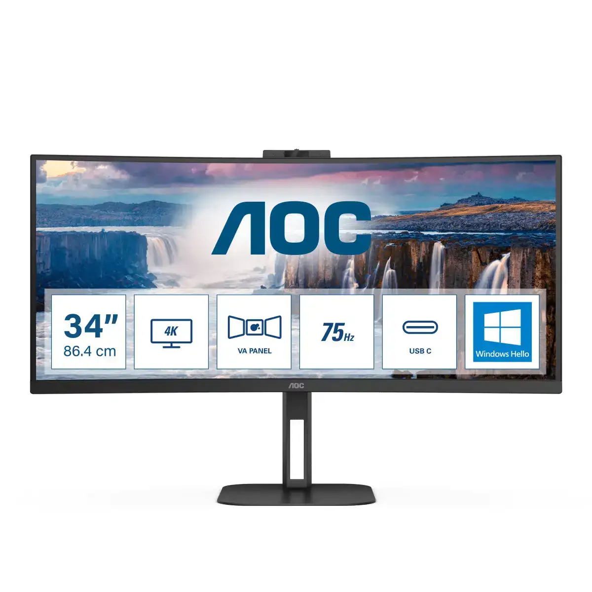 Ecran aoc cu34v5cw bk 34 led va amd freesync 50 60 hz_2634. DIAYTAR COTE D'IVOIRE - Votre Destination Shopping Éthique. Parcourez notre gamme et choisissez des articles qui respectent l'environnement et les communautés locales.