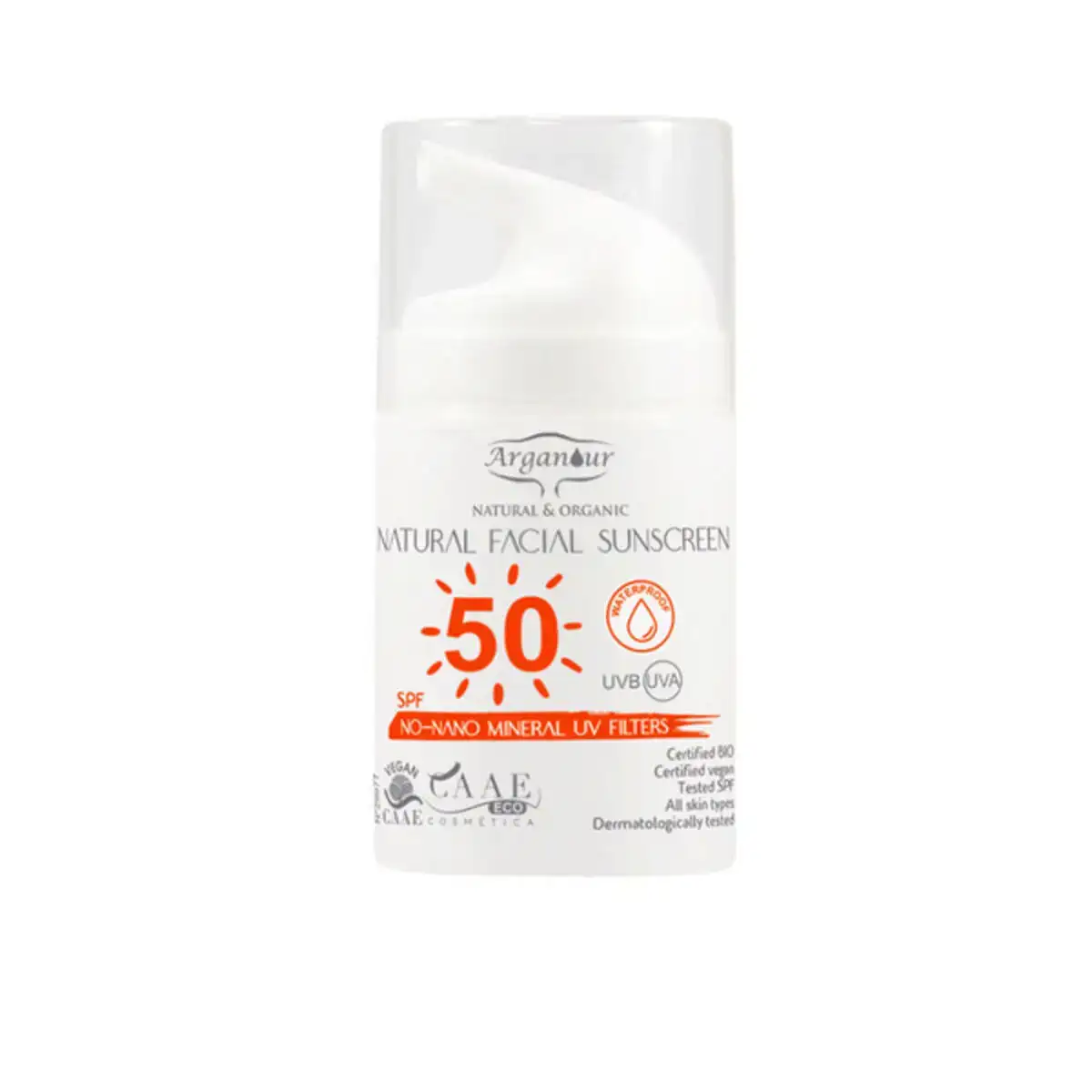 Ecran solaire visage natural organic arganour spf50 50 ml _9810. Bienvenue sur DIAYTAR COTE D'IVOIRE - Où Chaque Article a son Histoire. Découvrez notre sélection méticuleuse de produits qui racontent l'authenticité et la beauté du Côte d'Ivoire.