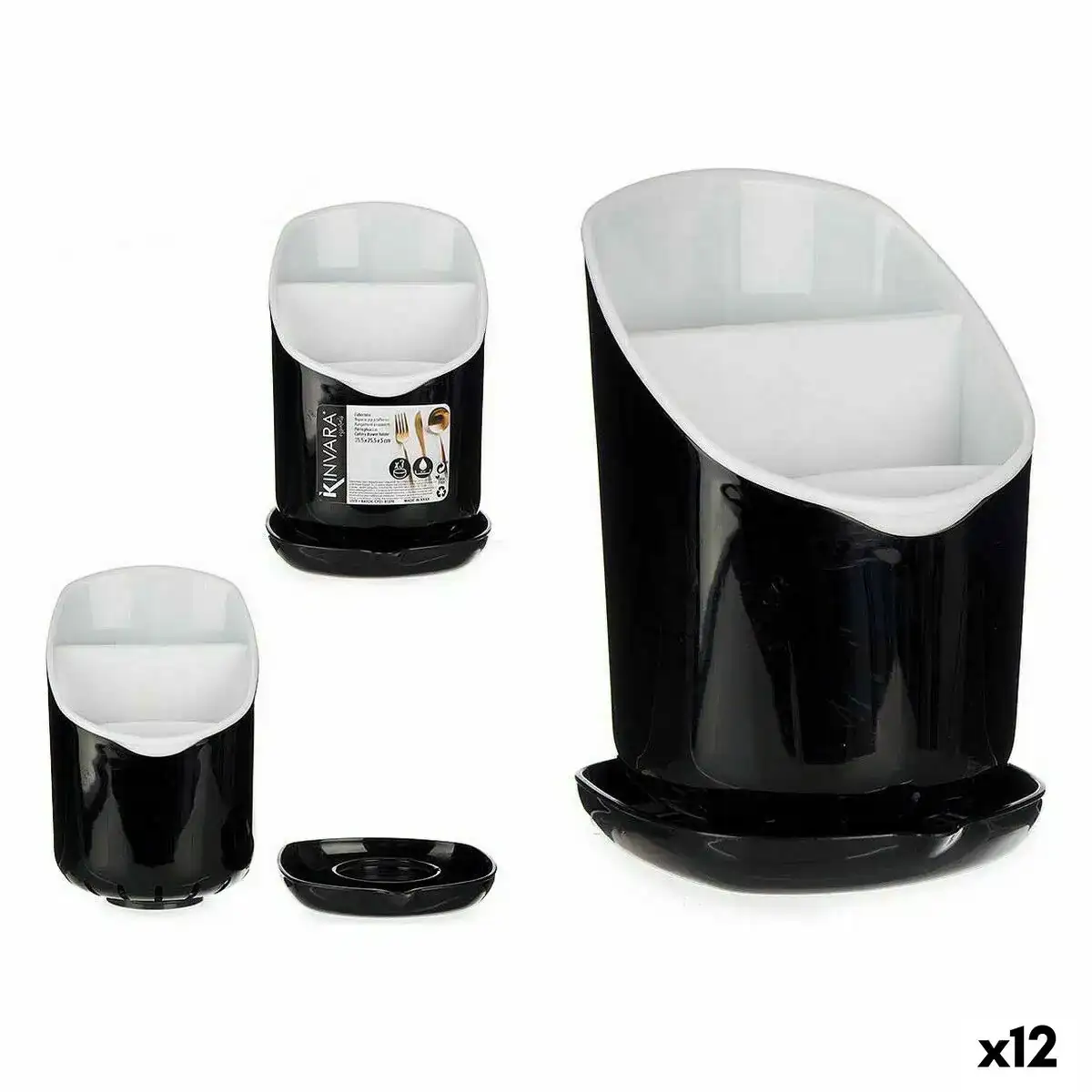Egouttoir a couverts smoking blanc noir plastique 12 x 19 x 12 5 cm 12 unites _5757. DIAYTAR COTE D'IVOIRE - Où Choisir Devient une Expérience Personnalisée. Explorez notre boutique en ligne pour découvrir des produits qui s'adaptent à votre style et à votre essence.