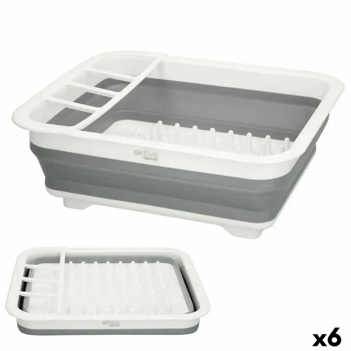 Egouttoir pliable de cuisine aktive 6 unites_4814. DIAYTAR COTE D'IVOIRE - Où Choisir est une Célébration. Découvrez notre sélection de produits qui représentent la diversité et la joie du Côte d'Ivoire, à chaque étape de votre vie.