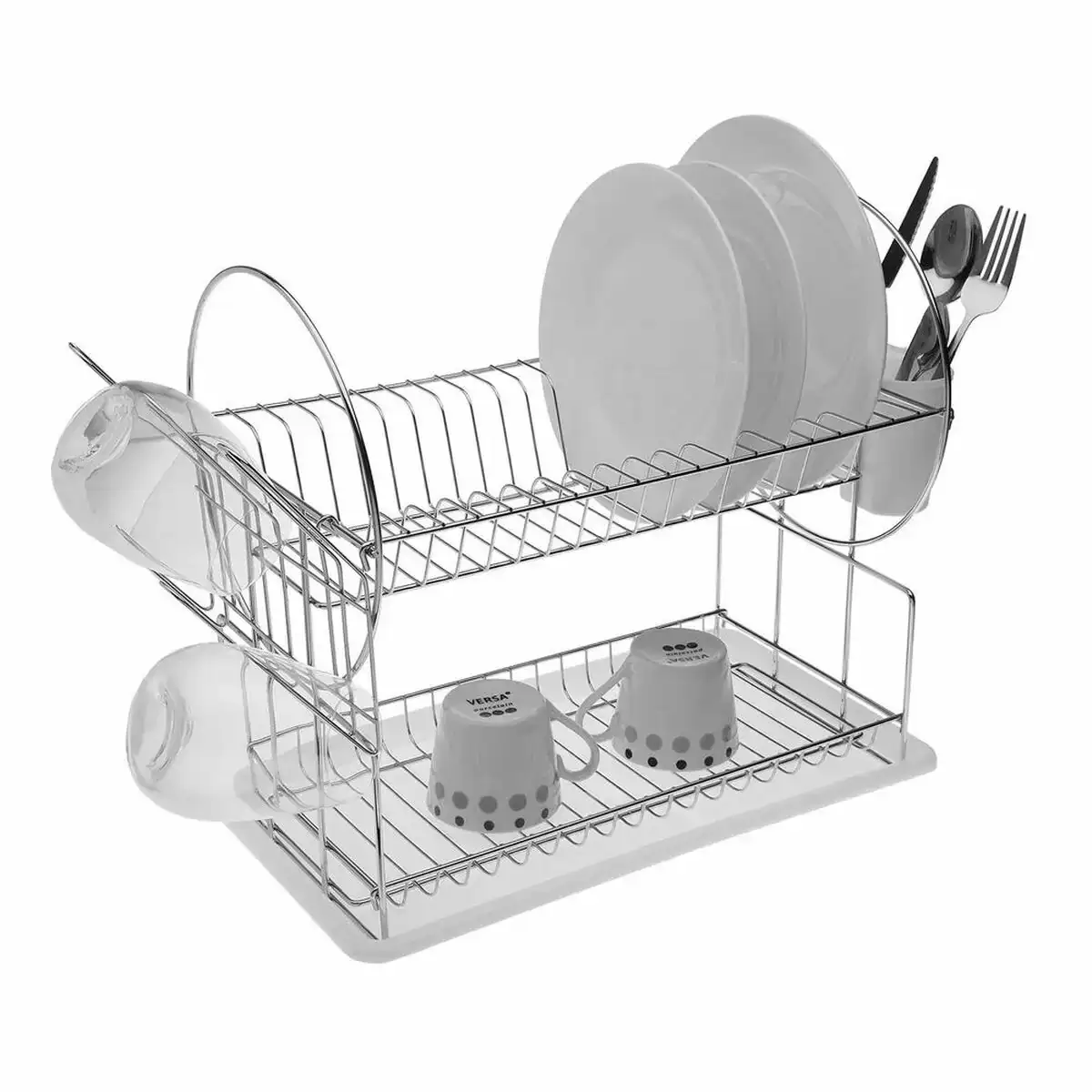Egouttoir pour evier versa assiettes blanc double acier fer polypropylene 23 5 x 36 x 42 5 cm _3198. DIAYTAR COTE D'IVOIRE - Votre Passage vers le Raffinement. Plongez dans notre univers de produits exquis et choisissez des articles qui ajoutent une touche de sophistication à votre vie.