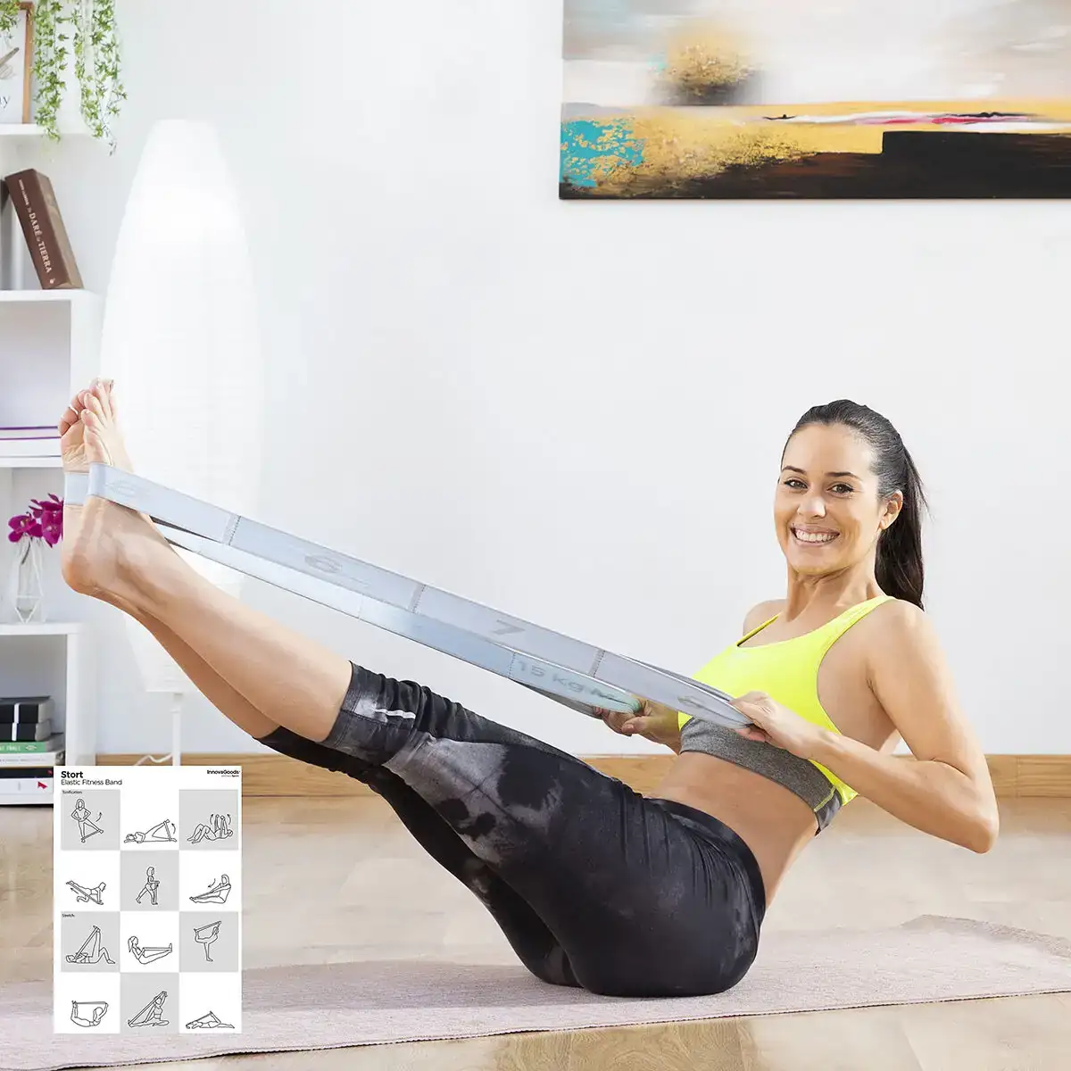 Elastique fitness pour etirements avec guide d exercices stort innovagoods_6136. DIAYTAR COTE D'IVOIRE - Où Choisir est un Acte d'Amour pour le Côte d'Ivoire. Explorez notre boutique en ligne et choisissez des articles qui célèbrent la culture et l'artisanat du pays.
