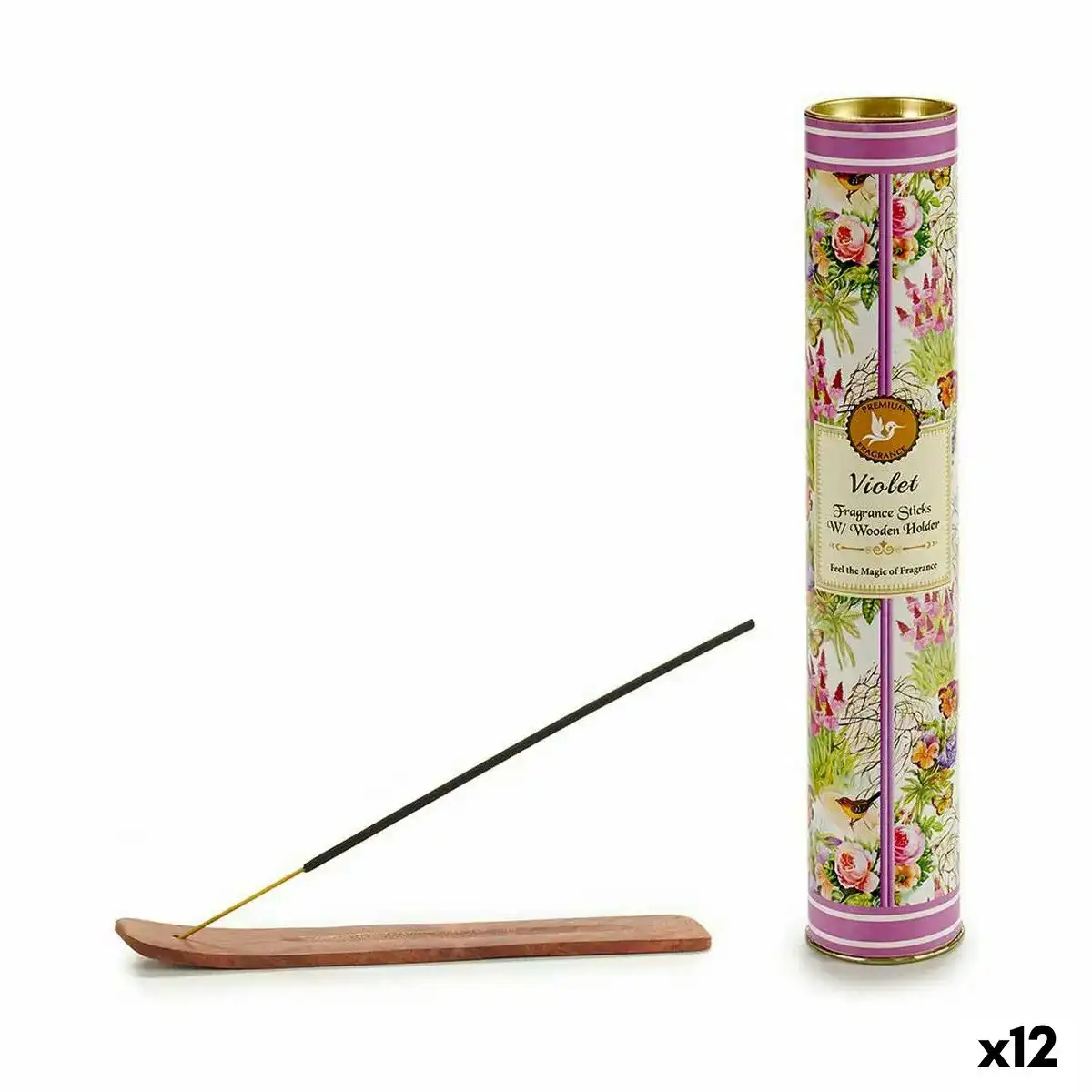 Encens violet avec support 12 unites _8223. DIAYTAR COTE D'IVOIRE - L'Univers de l'Élégance Accessible. Plongez dans notre catalogue et choisissez des produits qui allient sophistication et accessibilité pour un shopping exquis.