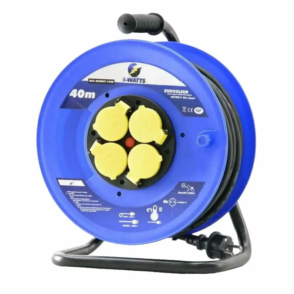Enrouleur de cables i watts 4 prises 40 m_1014. DIAYTAR COTE D'IVOIRE - L'Art du Shopping Distinctif. Naviguez à travers notre gamme soigneusement sélectionnée et choisissez des produits qui définissent votre mode de vie.