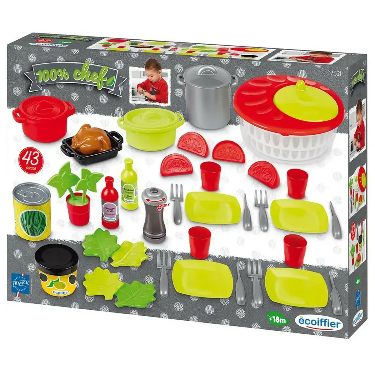 Ensemble d aliments pour dinette ecoiffier 100 chef 43 pieces_6736. Bienvenue chez DIAYTAR COTE D'IVOIRE - Où Chaque Produit a son Histoire. Plongez dans notre sélection diversifiée et découvrez des articles qui racontent le riche patrimoine sénégalais.