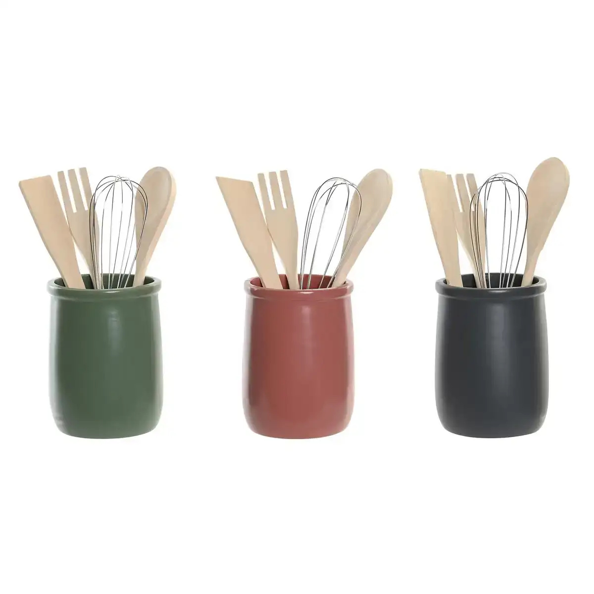 Ensemble d ustensiles de cuisine dkd home decor bois d hevea gres 3 pieces 10 x 10 x 14 cm 5 unites _2911. DIAYTAR COTE D'IVOIRE - Là où la Qualité est Non Négociable. Parcourez notre boutique en ligne pour découvrir des produits qui incarnent le raffinement et l'excellence du Côte d'Ivoire.