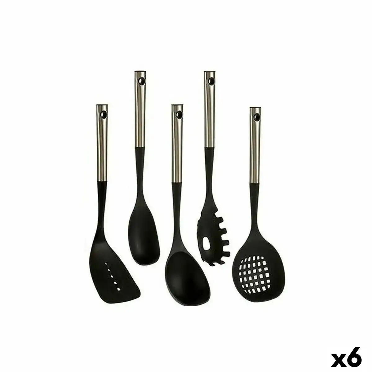 Ensemble d ustensiles de cuisine noir plastique 8 5 x 35 x 20 5 cm 6 unites _3736. Bienvenue chez DIAYTAR COTE D'IVOIRE - Où l'Authenticité Rencontre l'Accessibilité. Explorez notre sélection abordable et découvrez des articles qui incarnent l'essence du Côte d'Ivoire.