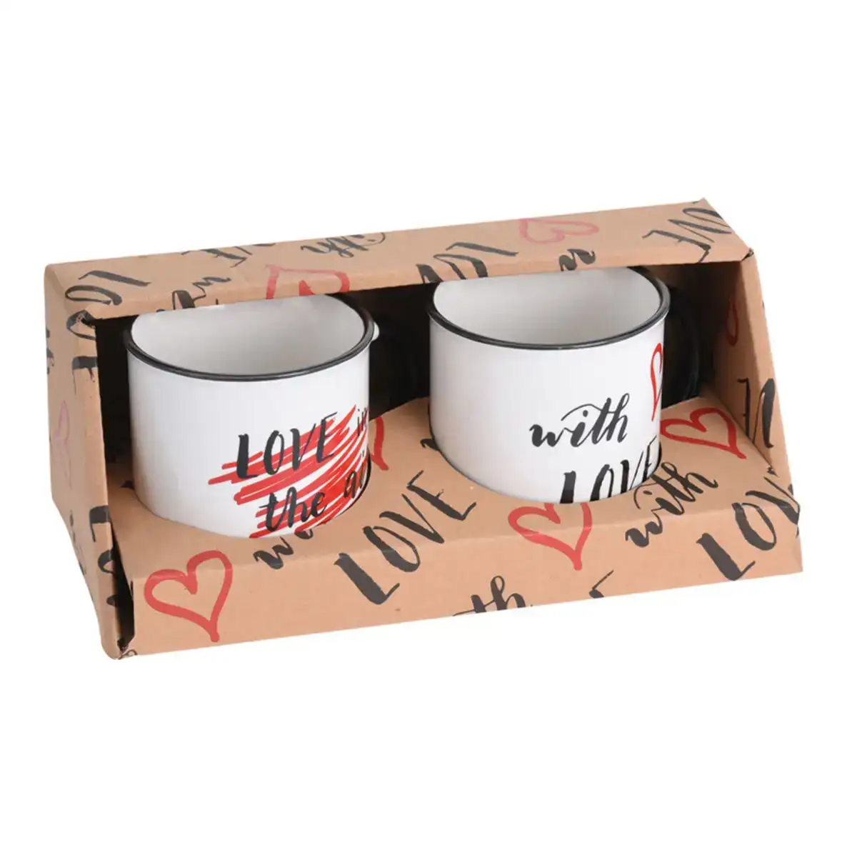 Ensemble de 2 mugs blanc coeurs porcelaine_6900. Bienvenue sur DIAYTAR COTE D'IVOIRE - Où le Shopping est une Affaire Personnelle. Découvrez notre sélection et choisissez des produits qui reflètent votre unicité et votre individualité.