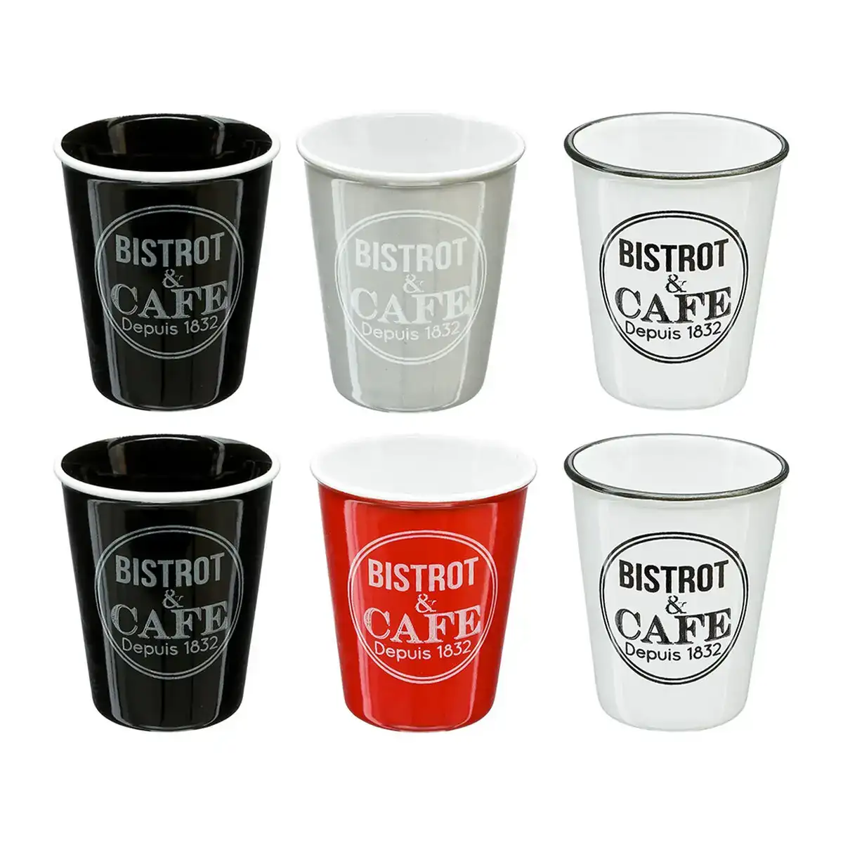 Ensemble de 6 tasses a cafe 5five bistrot 110 ml _5092. DIAYTAR COTE D'IVOIRE - Là où Chaque Produit Évoque une Émotion. Parcourez notre catalogue et choisissez des articles qui vous touchent et qui enrichissent votre expérience.