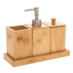 Ensemble de bain 5five natureo naturel bambou 22 x 8 8 x 18 cm _3585. DIAYTAR COTE D'IVOIRE - Votre Passage vers l'Élégance Abordable. Explorez notre collection où chaque produit est choisi pour sa qualité et son accessibilité, incarnant ainsi l'essence du Côte d'Ivoire.