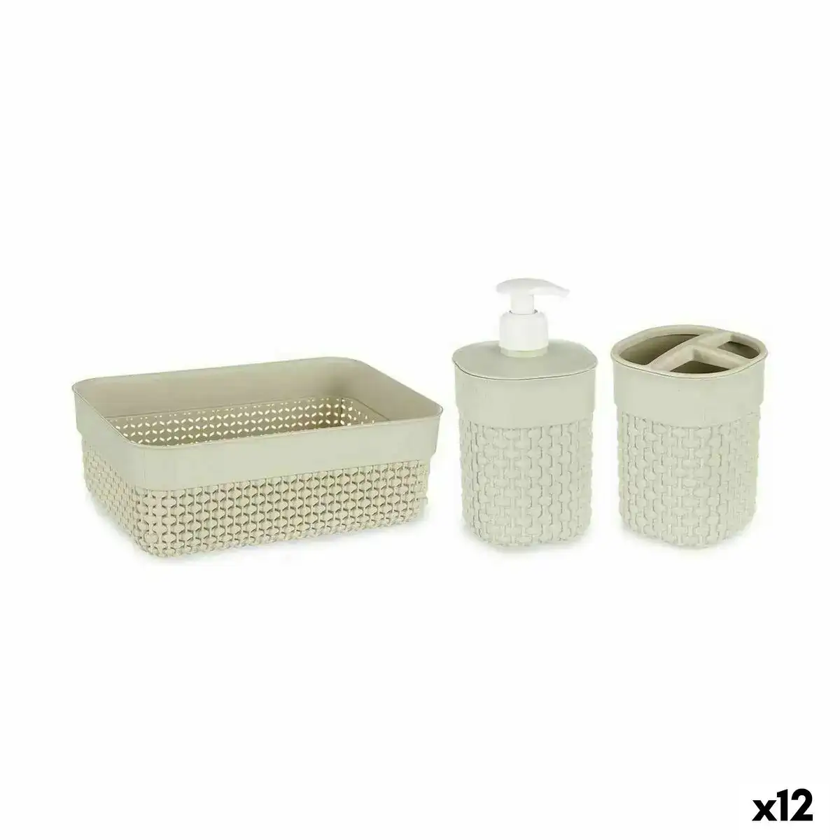Ensemble de bain beige plastique 12 unites _4398. DIAYTAR COTE D'IVOIRE - Votre Destination pour un Shopping Unique. Parcourez notre catalogue et trouvez des articles qui expriment votre singularité et votre style.