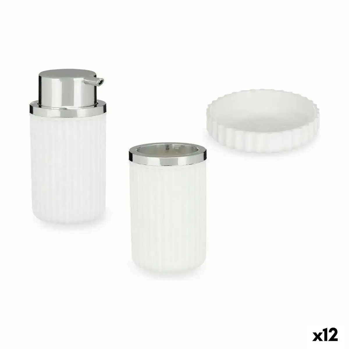 Ensemble de bain blanc plastique 12 unites _3758. DIAYTAR COTE D'IVOIRE - Là où le Shopping devient une Fête des Sens. Plongez dans notre univers et choisissez des produits qui éveillent votre goût pour l'esthétique et l'authenticité.