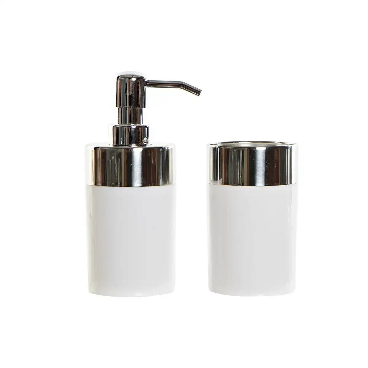 Ensemble de bain dkd home decor blanc argente aluminium polystyrene 6 6 x 6 6 x 16 2 cm_6859. DIAYTAR COTE D'IVOIRE - Où Chaque Détail Compte. Parcourez nos produits soigneusement sélectionnés et choisissez des articles qui correspondent à votre style et à vos valeurs.