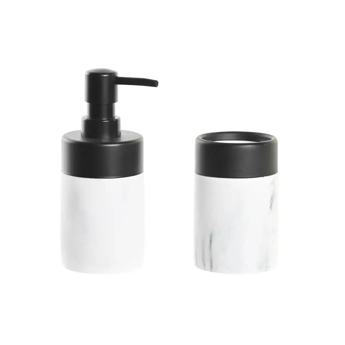 Ensemble de bain dkd home decor blanc noir blanc noir metal resine moderne 7 2 x 7 2 x 16 4 cm_7493. DIAYTAR COTE D'IVOIRE - Là où Chaque Achat a du Sens. Explorez notre gamme et choisissez des produits qui racontent une histoire, votre histoire.