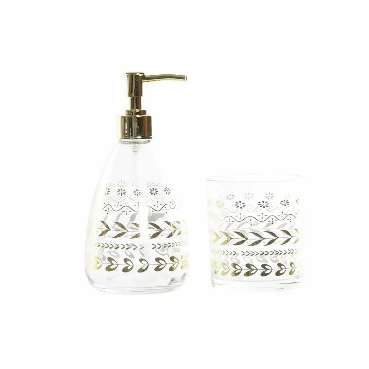 Ensemble de bain dkd home decor dore verre abs plastique feuille d une plante 9 x 9 x 18 cm_6412. DIAYTAR COTE D'IVOIRE - Là où la Beauté Rencontre la Fonctionnalité. Parcourez notre sélection pour trouver des produits qui allient esthétique et praticité, pour un quotidien sublimé.