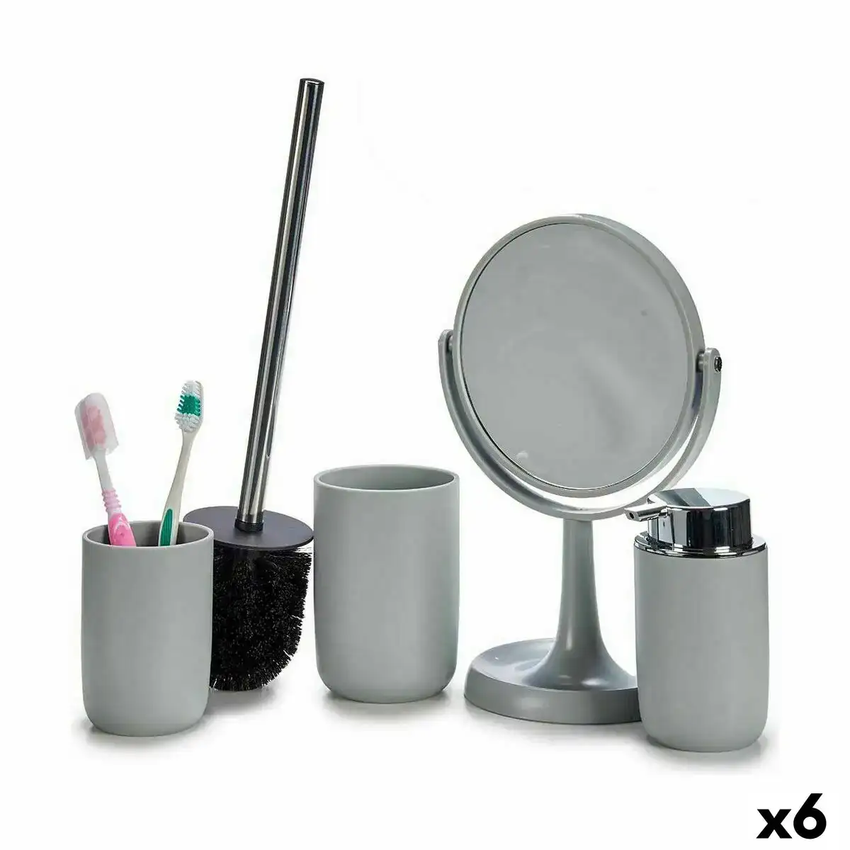 Ensemble de bain gris polypropylene 6 unites _7844. DIAYTAR COTE D'IVOIRE - Votre Source d'Inspiration Shopping. Parcourez nos rayons et trouvez des articles qui vous inspirent, que ce soit pour votre style, votre maison ou votre vie quotidienne.